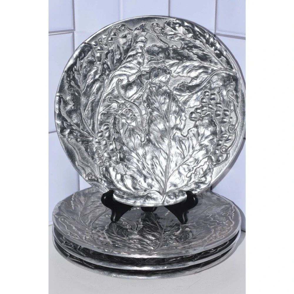 Wilton Armetale Holloware Pewter GARDEN PATH Serving Plates 11